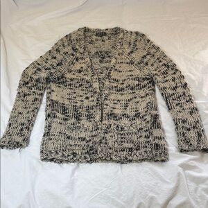POL Black and Cream Knit Cardigan